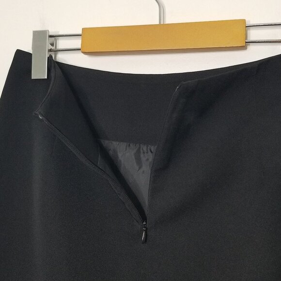 Simply Manakin Black Zipper Back Stretch Pencil Zipper Back Classic Skirt Size 3 - Picture 3 of 10